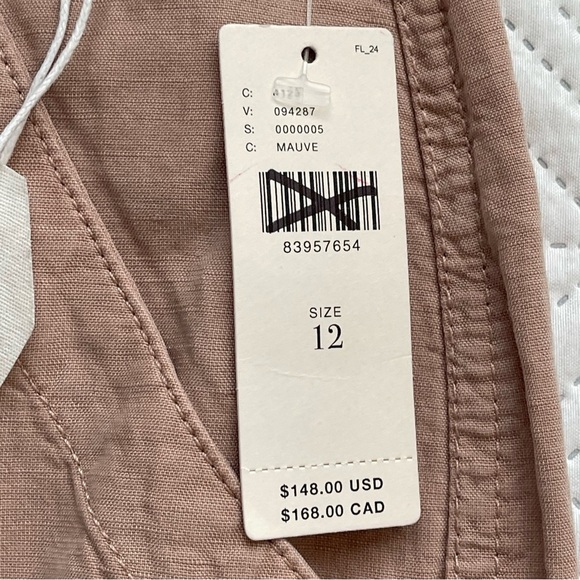 Anthropologie Pilcro Silky Cargo Pants in Mauve Size 12 - Picture 5 of 14